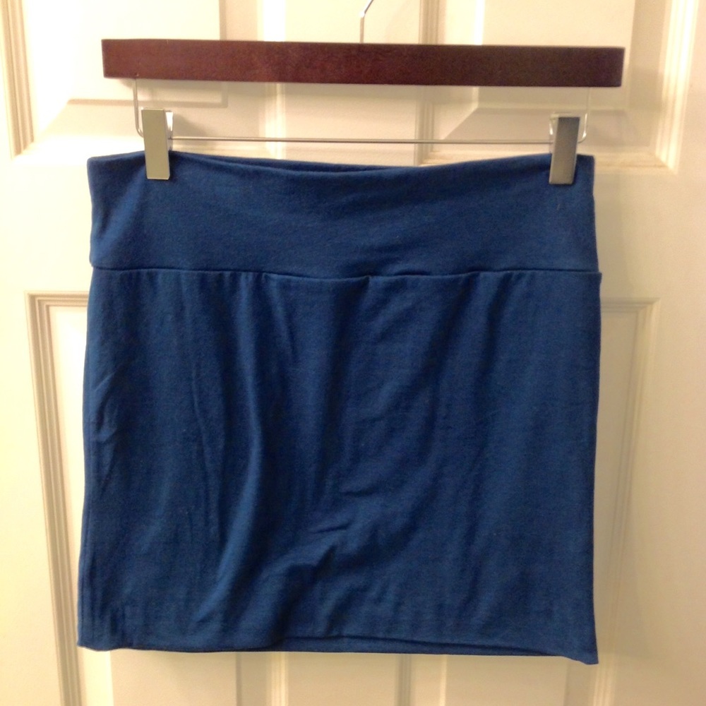 Dark teal stretch cotton mini